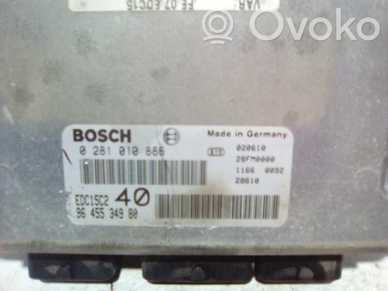 Unidad de control/módulo del motor   0281010886,9645534980