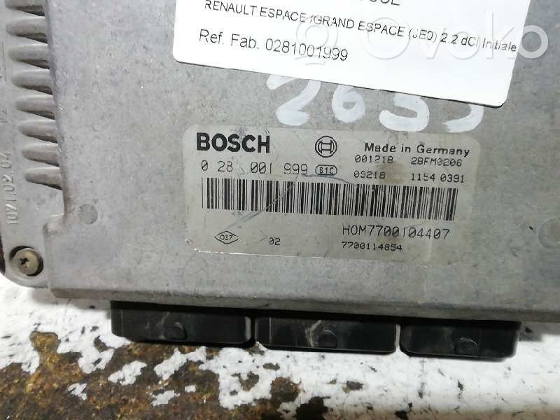 Unidad de control/módulo del motor   0281001999,7700114854