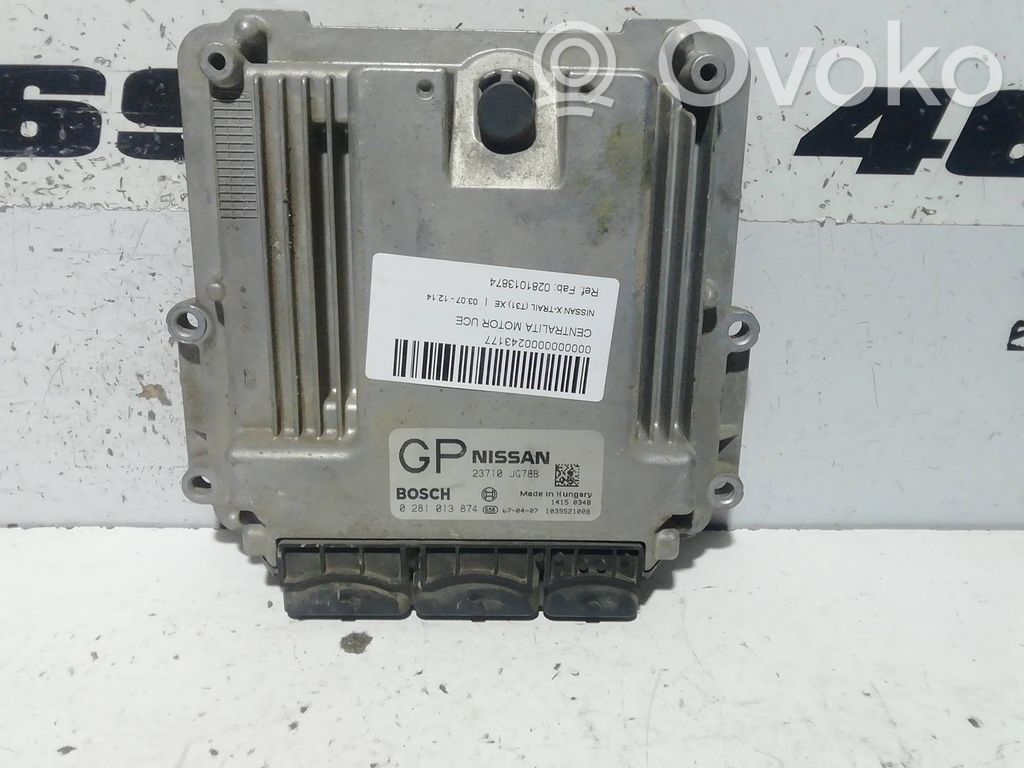 Engine control unit/module   0281013874,23710JG78B