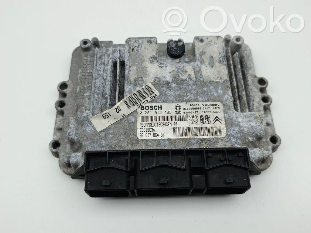 Unidad de control/módulo del motor   0281012465,9663786480