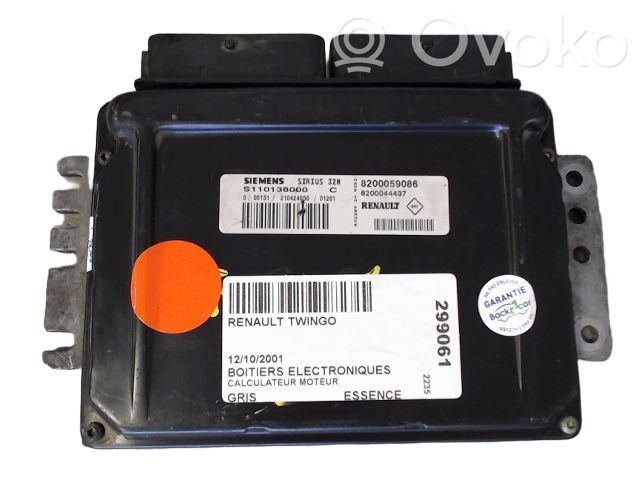 Engine control unit/module ECU   8200133006,8200133006,SIRIUS32RENAULT