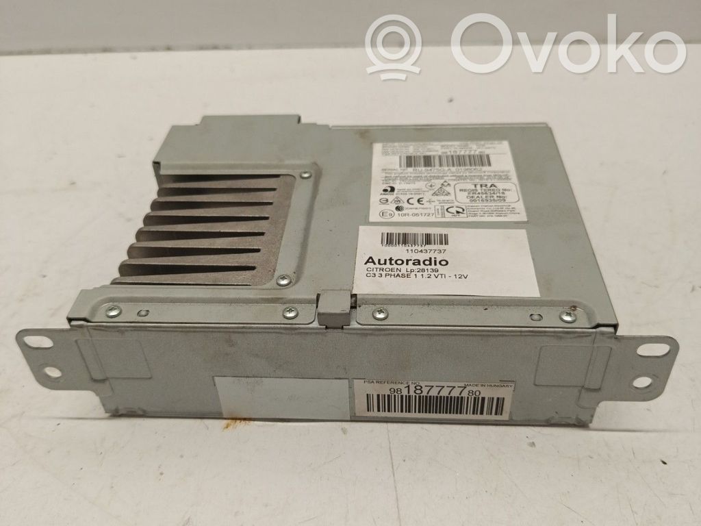 Citroen C3 Unitate principală radio/CD/DVD/GPS 