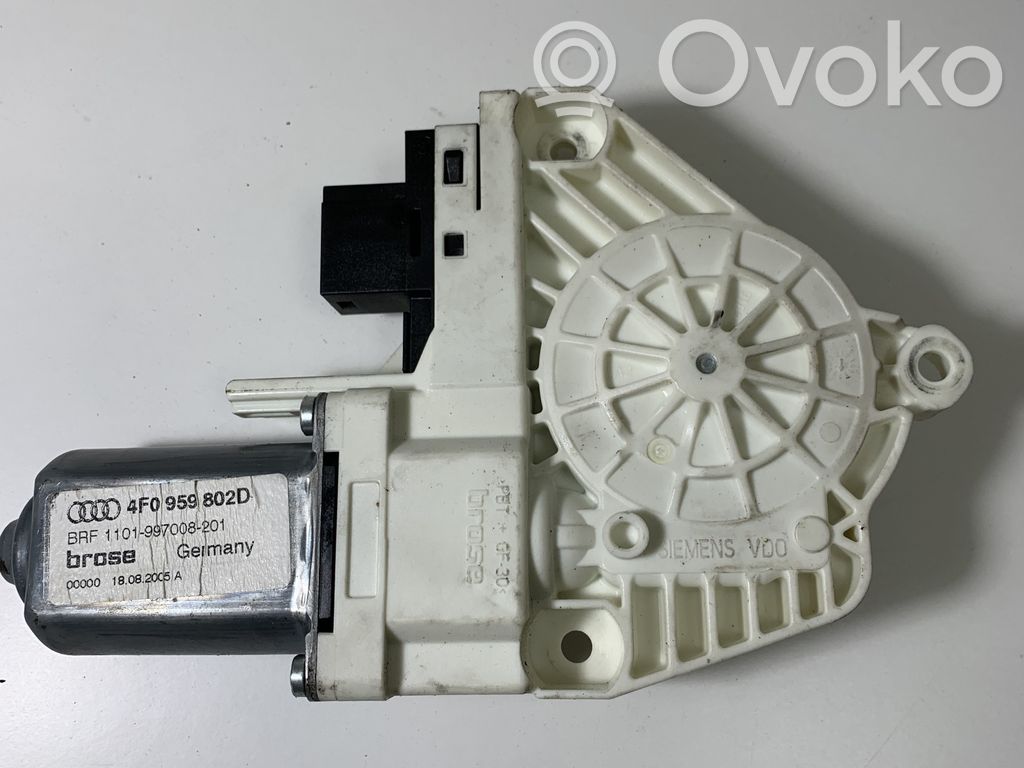 Audi A6 S6 C6 4F Etuoven ikkunan nostomoottori 