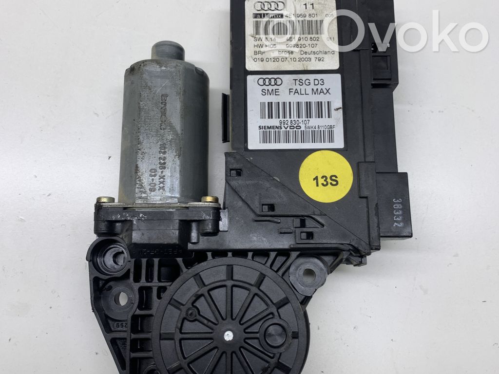 Audi A8 S8 D3 4E Motor del regulador de la ventanilla de la puerta delantera 