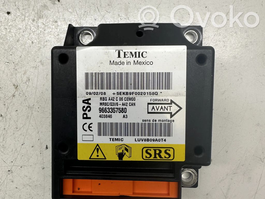 Citroen C3 Pluriel Airbag control unit/module 