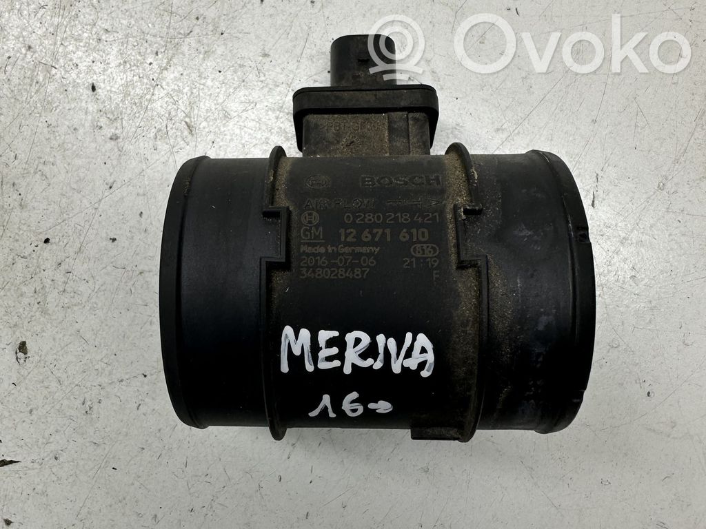 Opel Meriva B Débitmètre d'air massique 