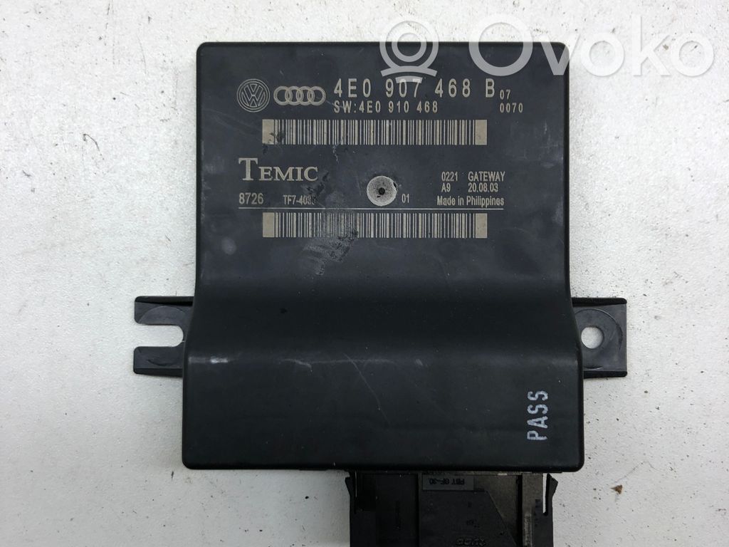 Audi A8 S8 D3 4E Módulo de control Gateway 