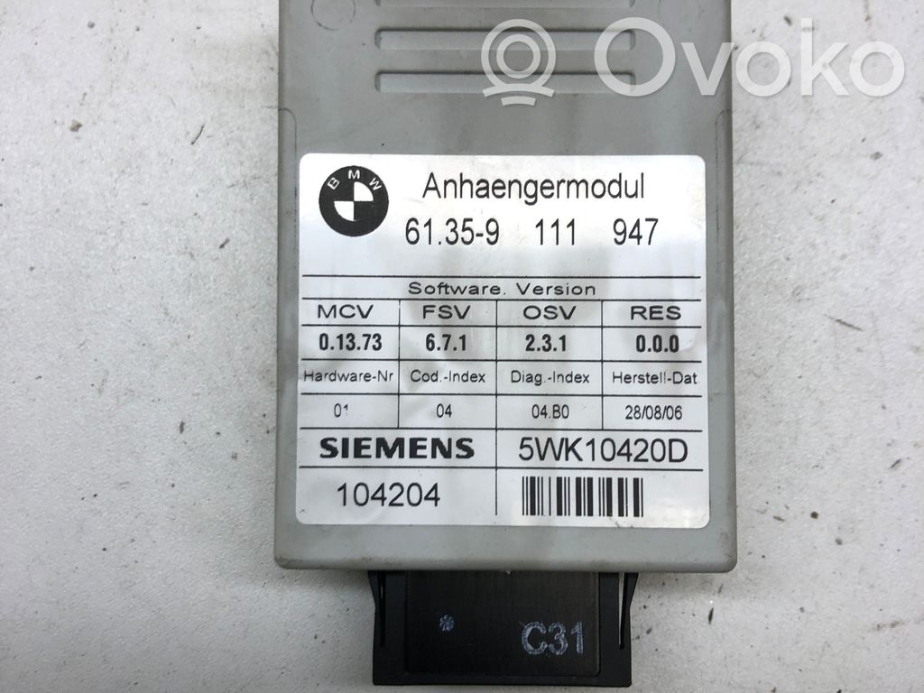 BMW 3 E90 E91 Tow bar relay 