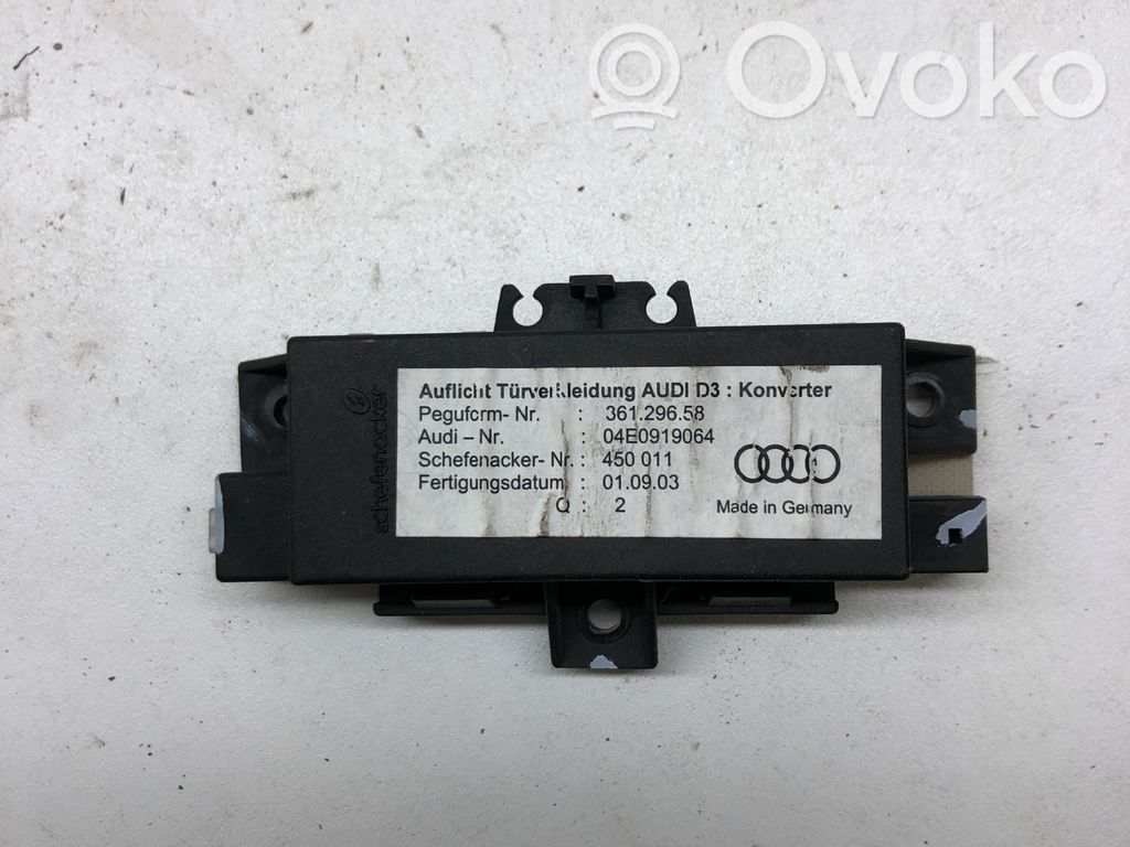 Audi A8 S8 D3 4E Oven ohjainlaite/moduuli 