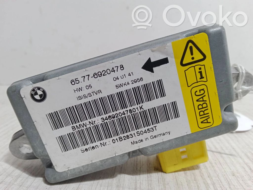 Unidad de control/módulo del Airbag   65776920478
