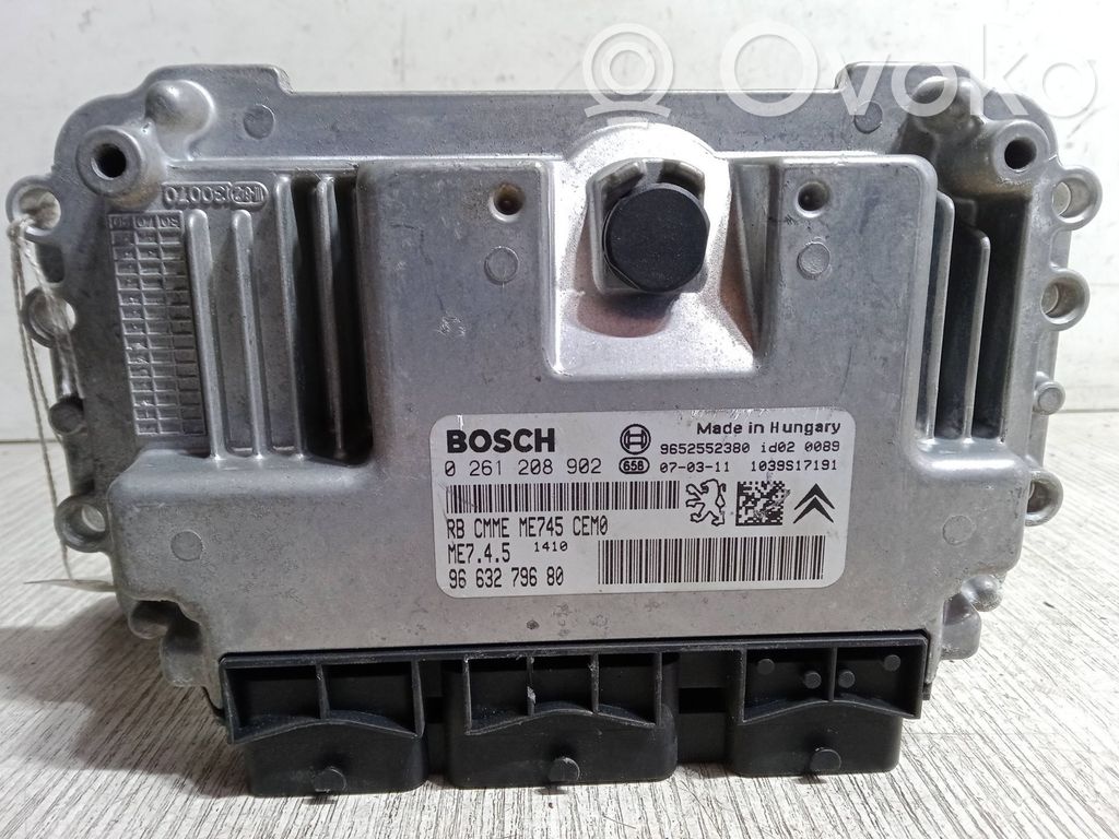 Engine control unit/module   9663279680,0261208902
