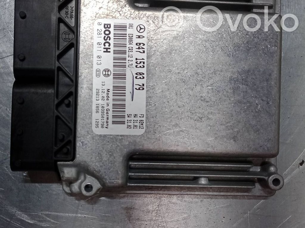 Engine control unit/module   A6471530379,0281011013