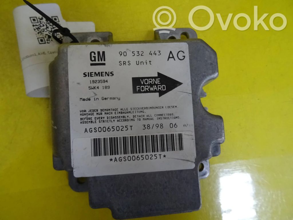 Opel Corsa B Airbag control unit/module 