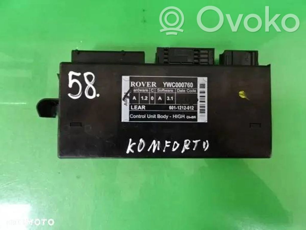 Module confort   YWC000760,6011212012