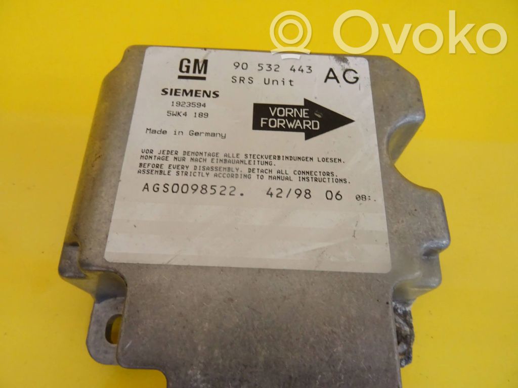 Opel Corsa B Airbag control unit/module 