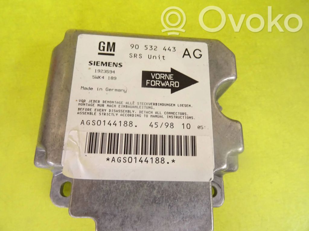 Opel Corsa B Airbag control unit/module 