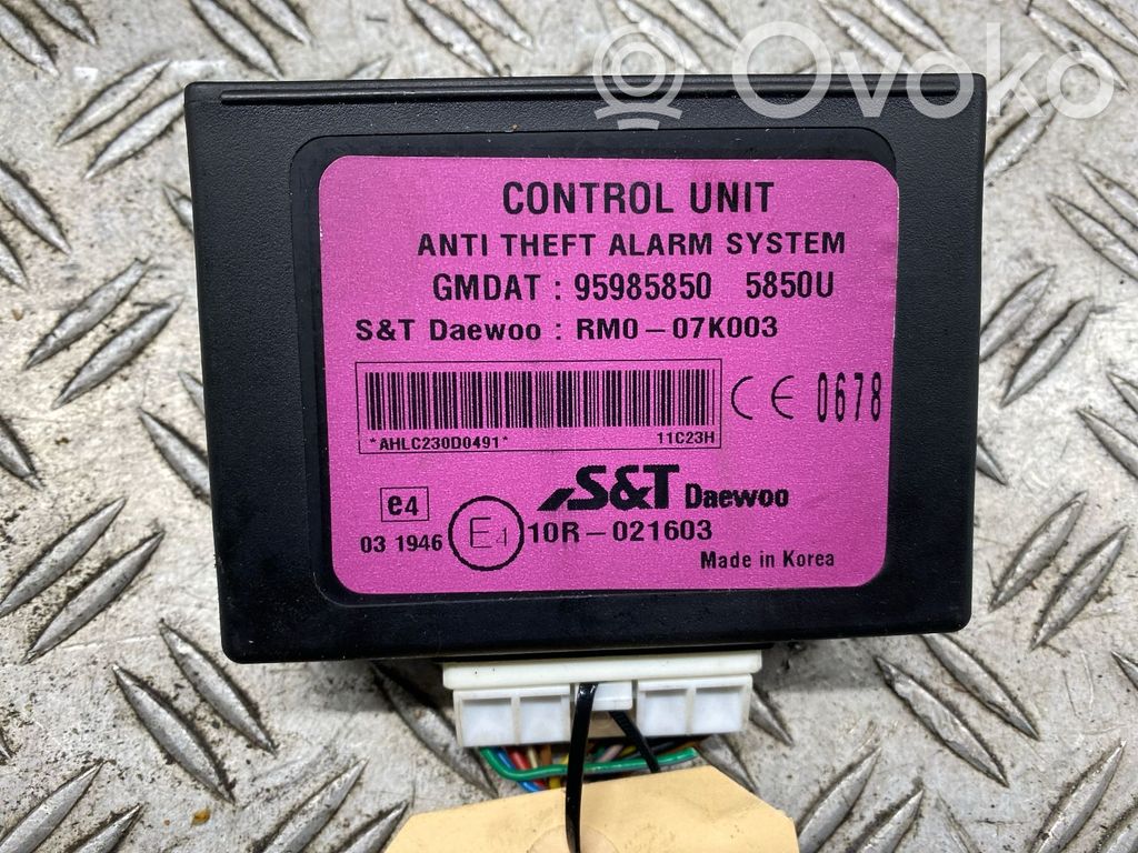 Chevrolet Spark Alarm control unit/module 