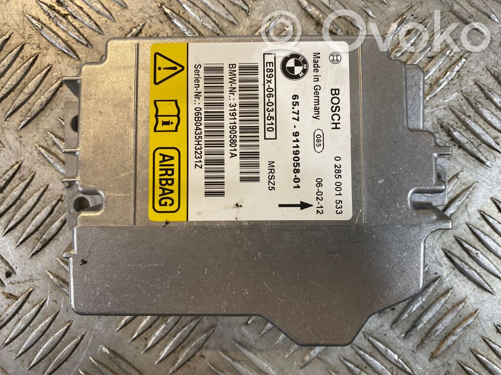 Airbag control unit/module   9119058,0285001533,31911905801A