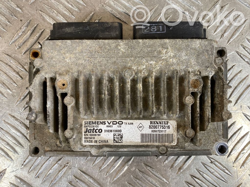 Gearbox control unit/module   5WP22281CC,310361XK0D,8200775316