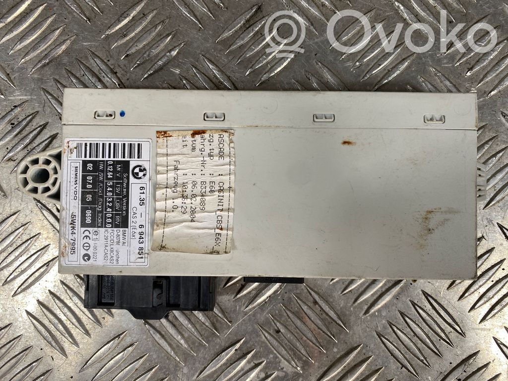 BMW 5 E60 E61 Unidad de control/módulo del CAS 