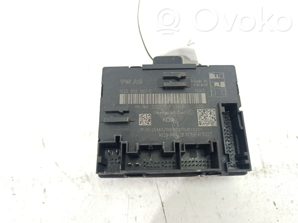 Other control units/modules   5Q0959593B