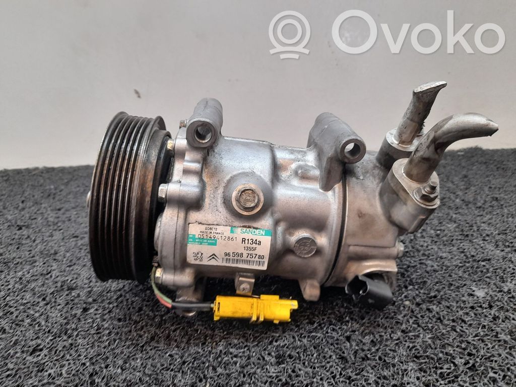 Air conditioning (A/C) compressor (pump)   1355F,9659875780,SANDEN