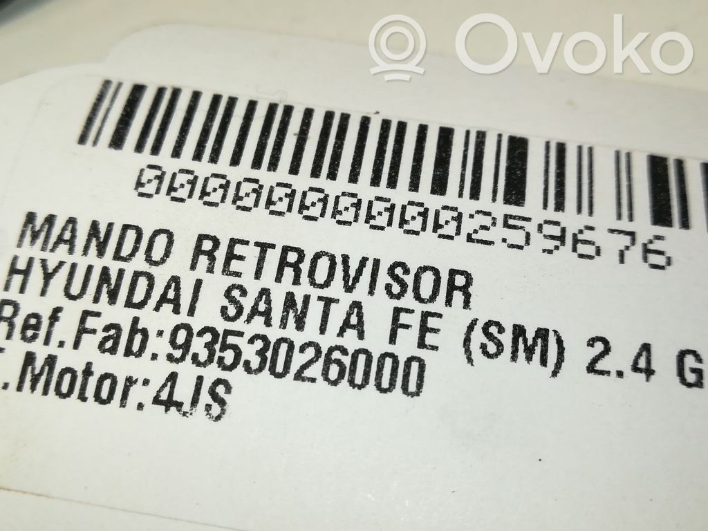 Hyundai Santa Fe Interruttore specchietto retrovisore