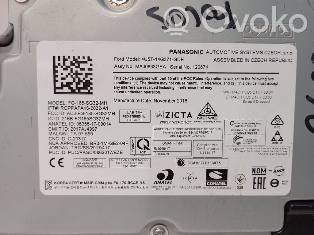 Ford Focus Radio / CD-Player / DVD-Player / Navigation 