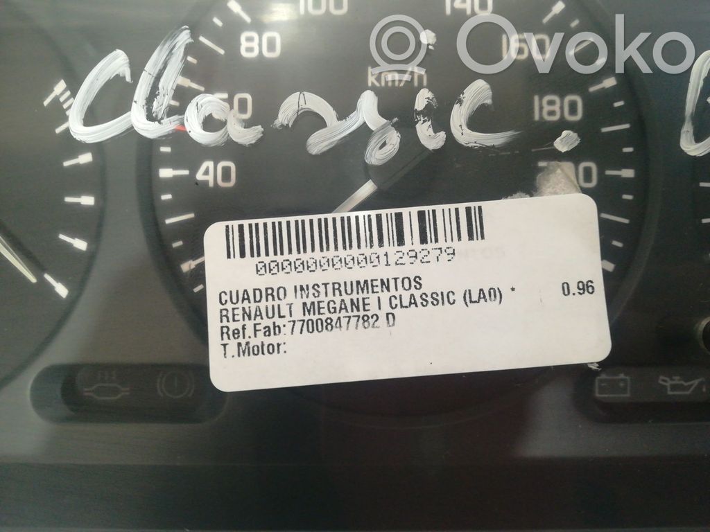 Renault Megane I Tachimetro (quadro strumenti)