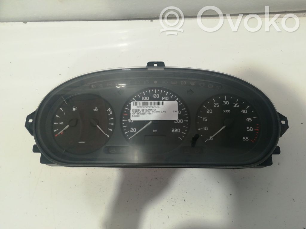 Renault Megane I Geschwindigkeitsmesser Cockpit