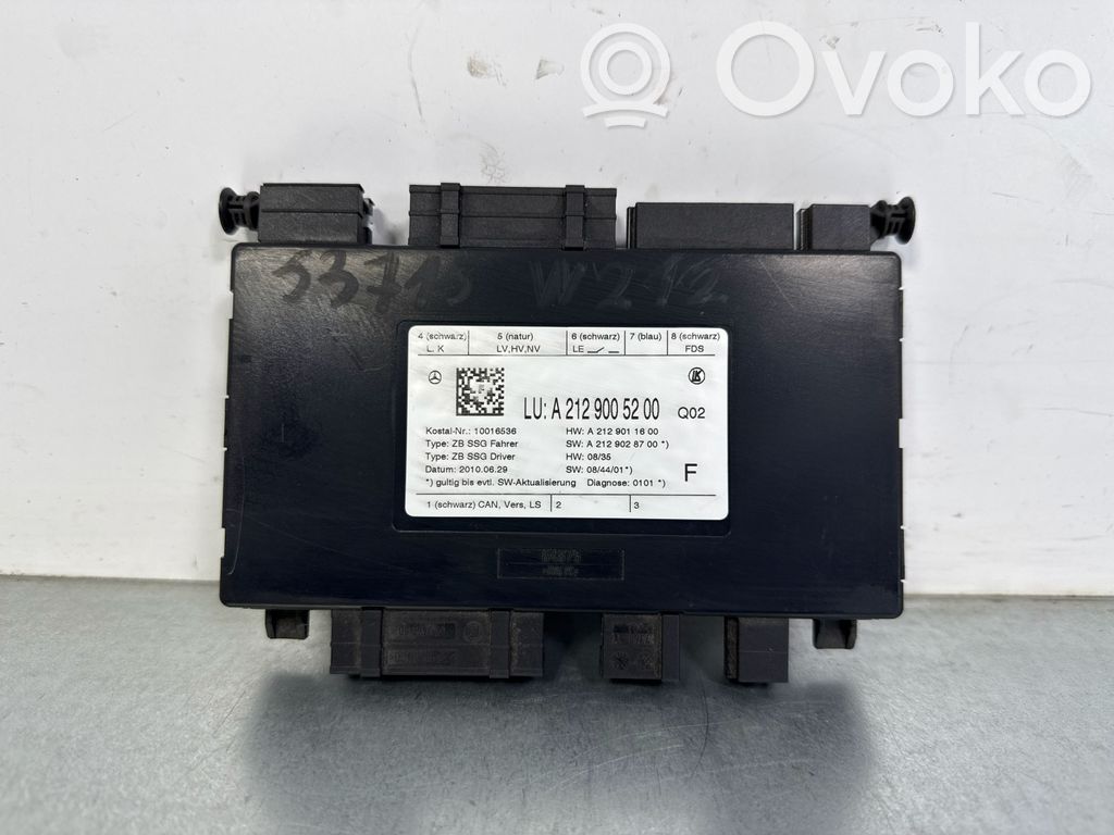 Mercedes-Benz E W212 Module de commande de siège 