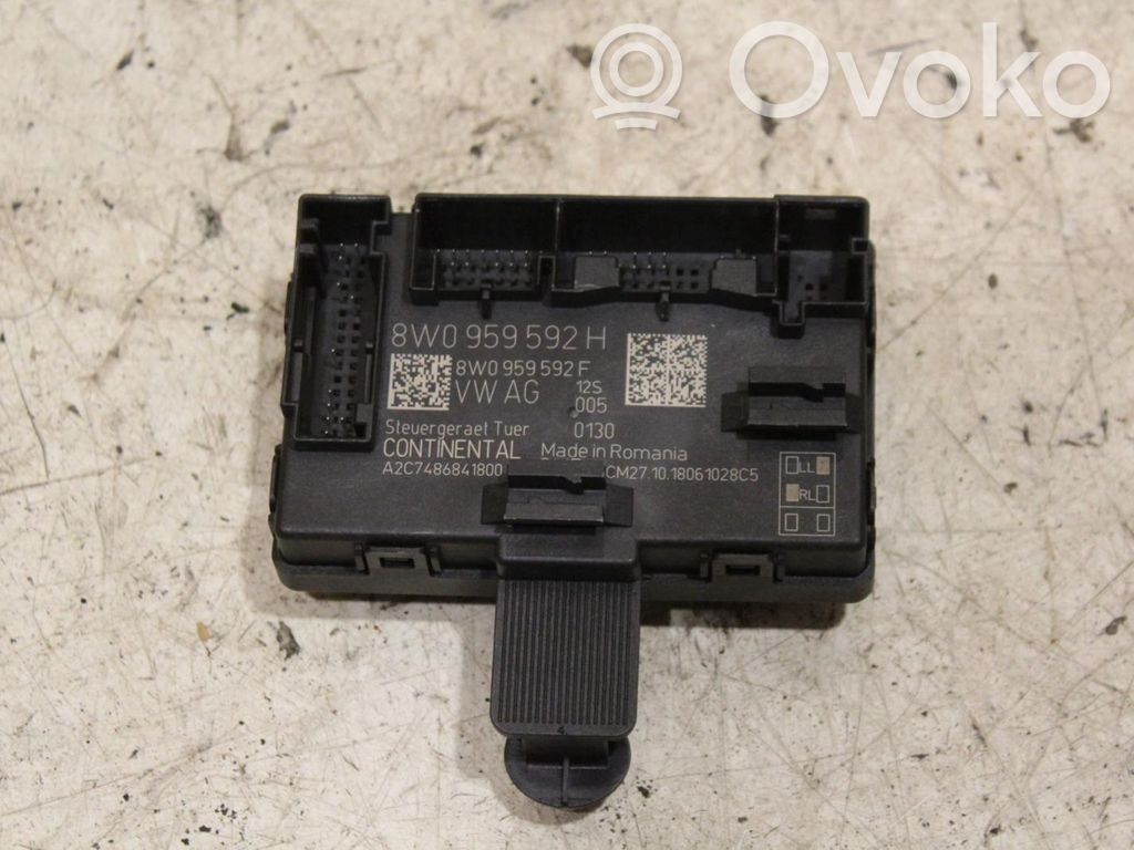 Unité de commande module de porte   8W0959592F,8W0959592H,A2C7486841800
