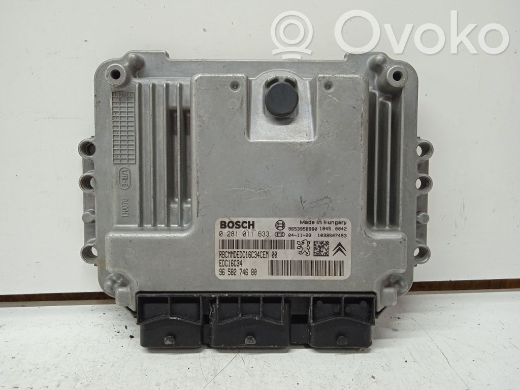 Engine control unit/module   9658274680,0281011633,9653958980