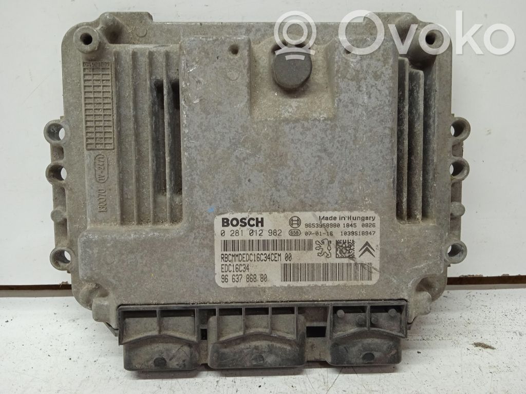 Peugeot Expert Engine control unit/module 