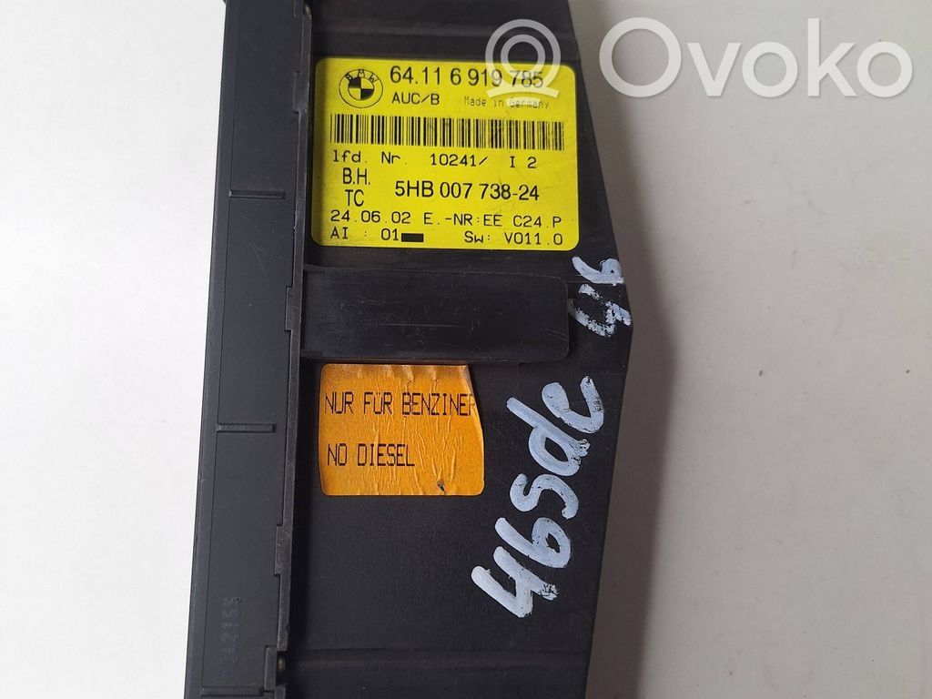 BMW 3 E46 Climate control unit 