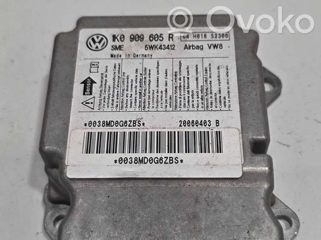 Volkswagen Touran I Unitate/modul de comandă airbaguri 