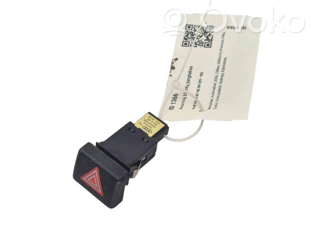 Audi A4 S4 B7 8E 8H Botón interruptor de luz de peligro 