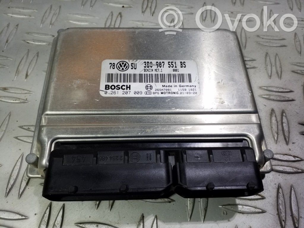 Engine control unit/module   3B0907551BS,0261207009,26SA7081