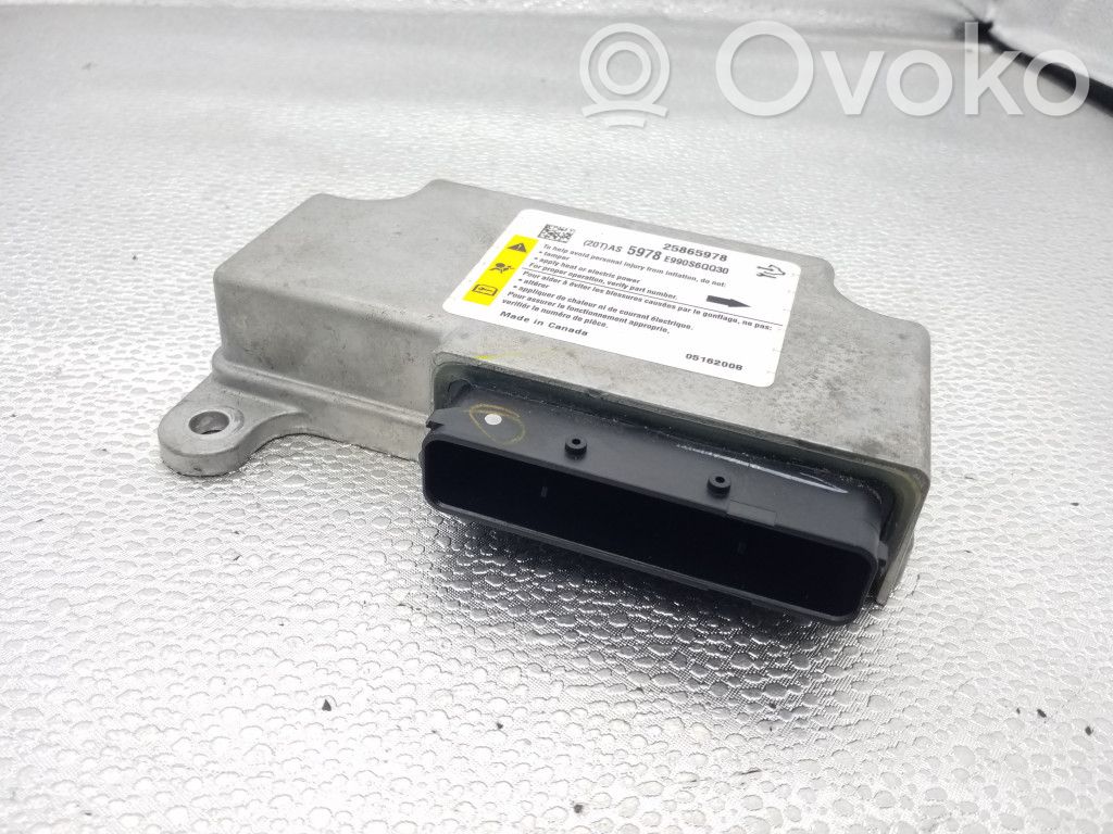 Airbag control unit/module   25865978,AS5978E990S6QQ30