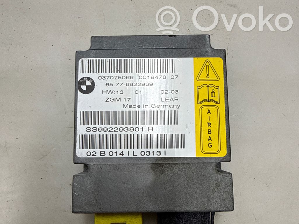 BMW 7 E65 E66 Airbag control unit/module 