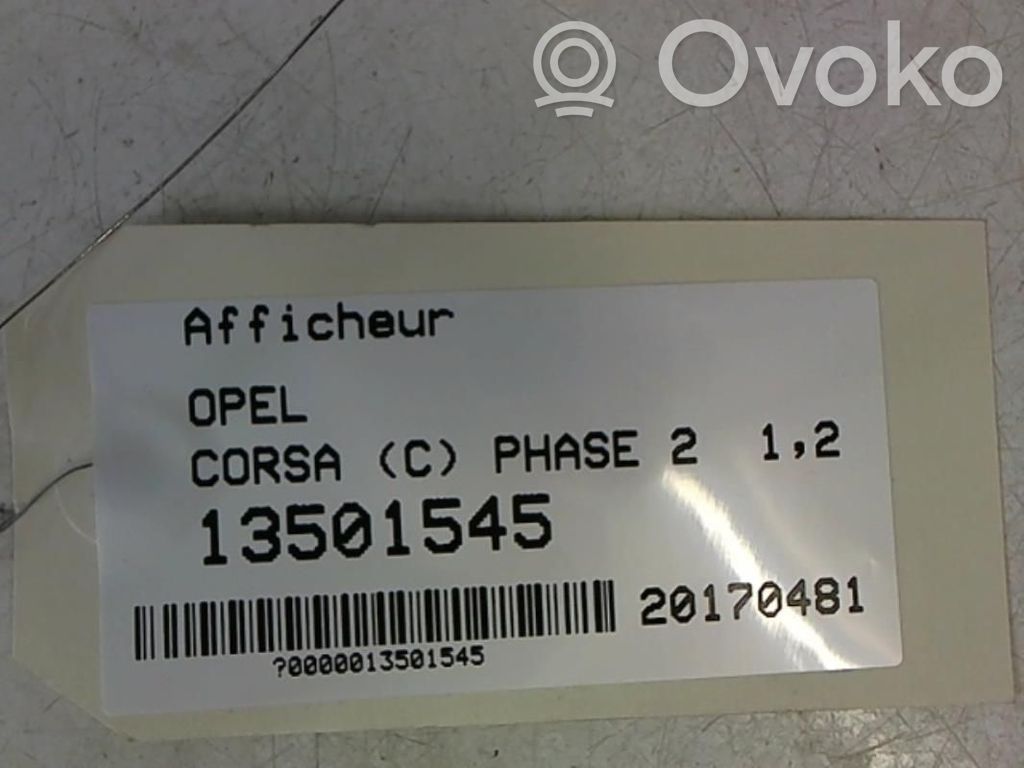 Opel Corsa C Screen/display/small screen 