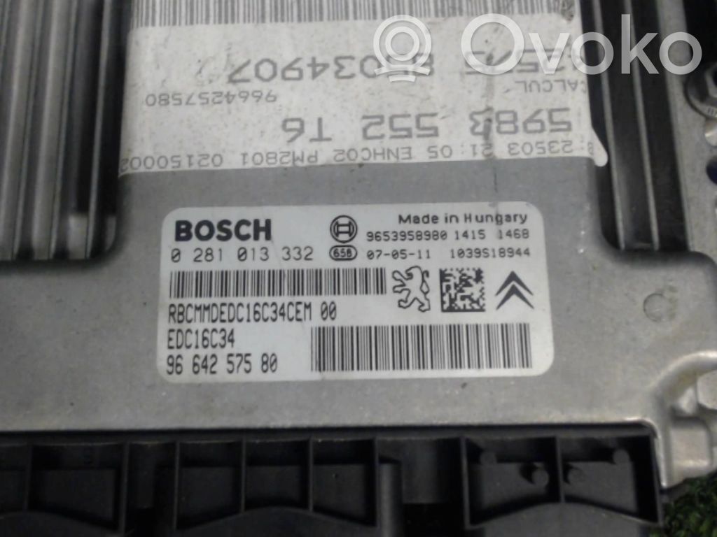 Peugeot 307 Kit calculateur ECU et verrouillage 