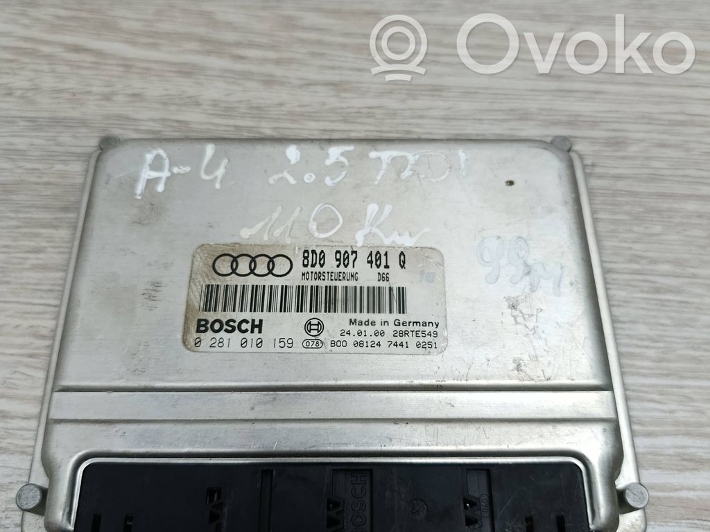 Engine control unit/module   8D0907401Q,0281010159,28RTE549