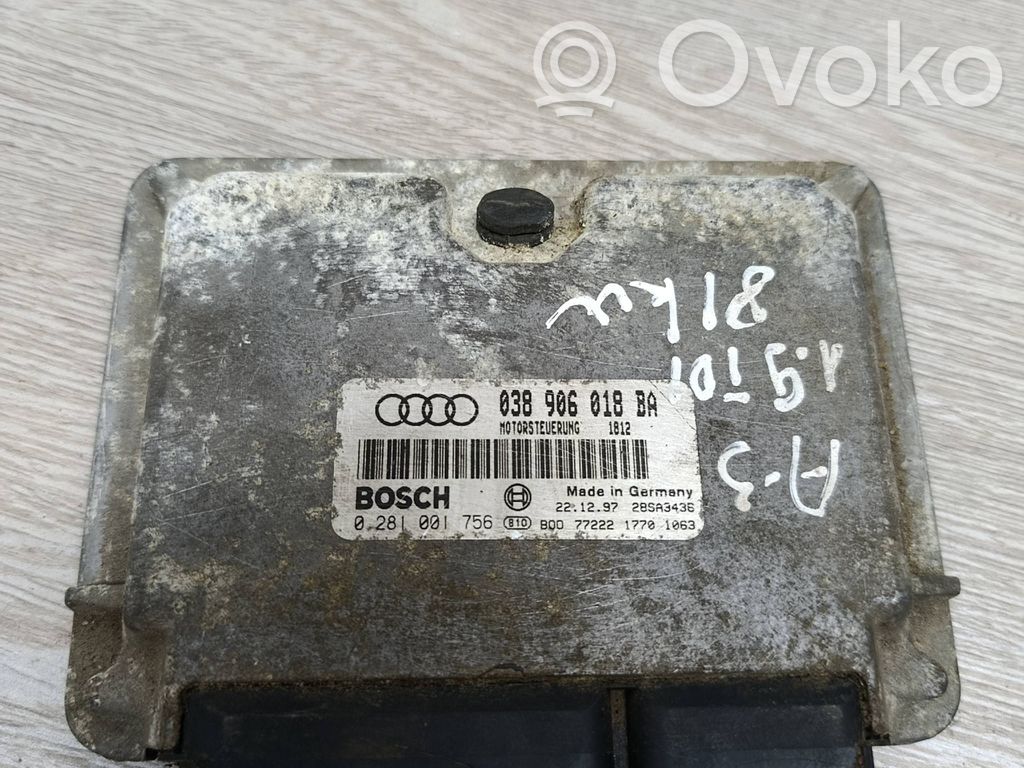 Engine control unit/module   038906018BA,28SA3436,0281001756