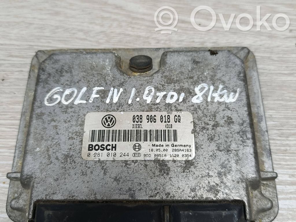 Engine control unit/module   038906018GQ,28SA4163,0281010244