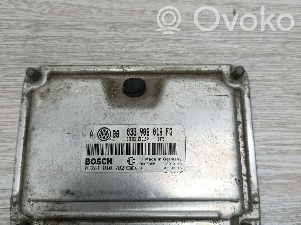 Engine control unit/module   038906019FG,0281010702,28SA5365