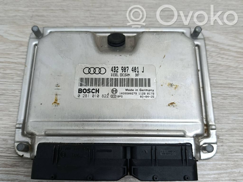Engine control unit/module   4B2907401J,0281010822,1039S00279