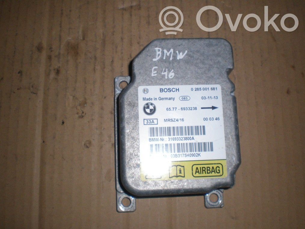 Turvatyynyn ohjainlaite/moduuli   65776933238,0285001681