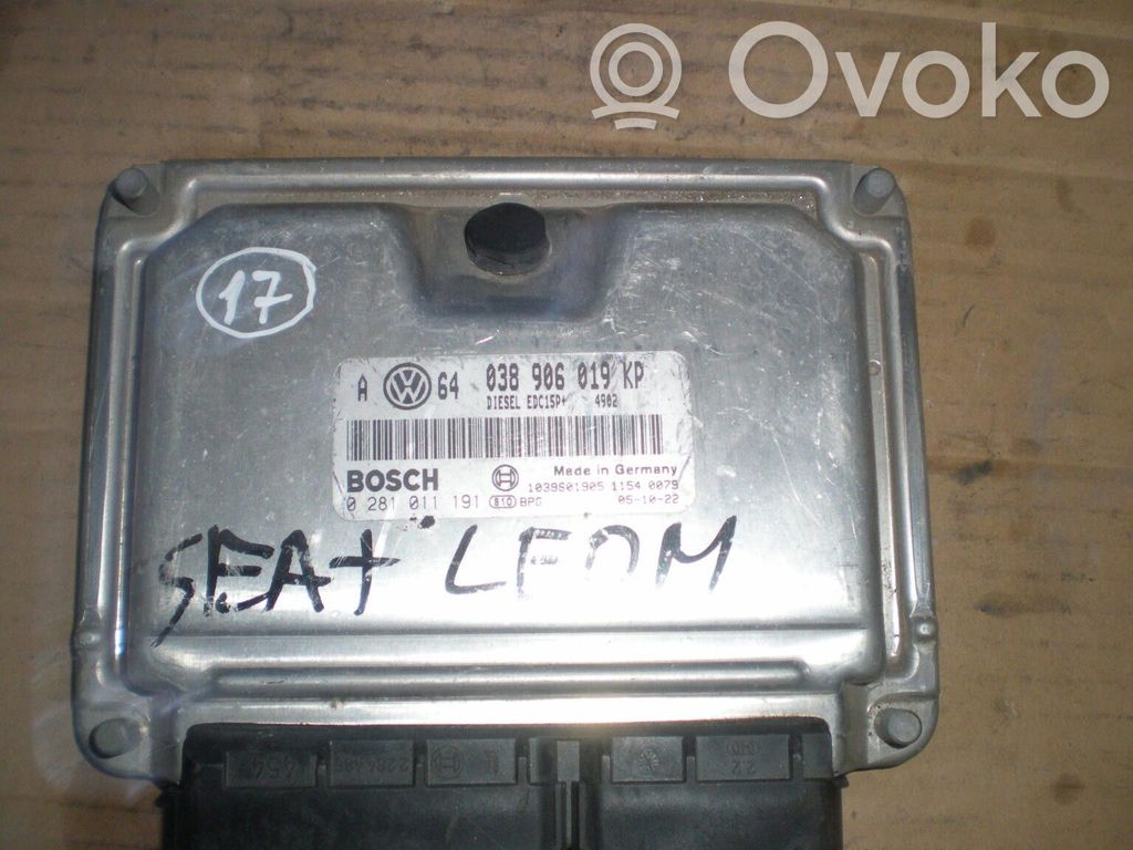 Motorsteuergerät/-modul   038906019KP,0281011191,BOSCH