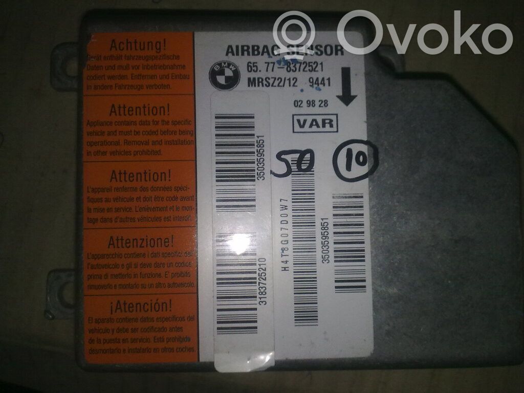 Turvatyynyn ohjainlaite/moduuli   65778372521